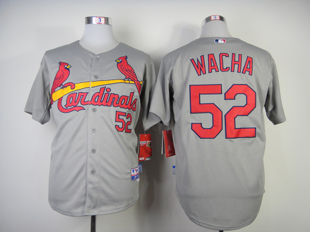 Men St. Louis Cardinals #52 Wacha Grey MLB Jerseys->->MLB Jersey